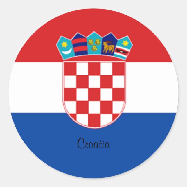 Autocollant design Drapeau croate (Devant)