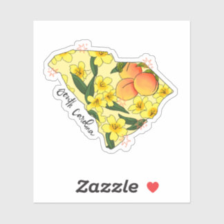 Autocollant d'État illustré de Caroline du Sud