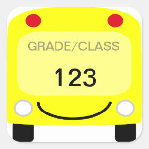 Autocollant d'étiquette d'autobus scolaire