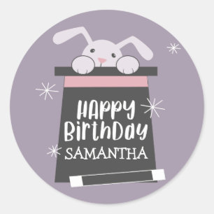 Autocollant d'étiquette de cadeau d'anniversaire