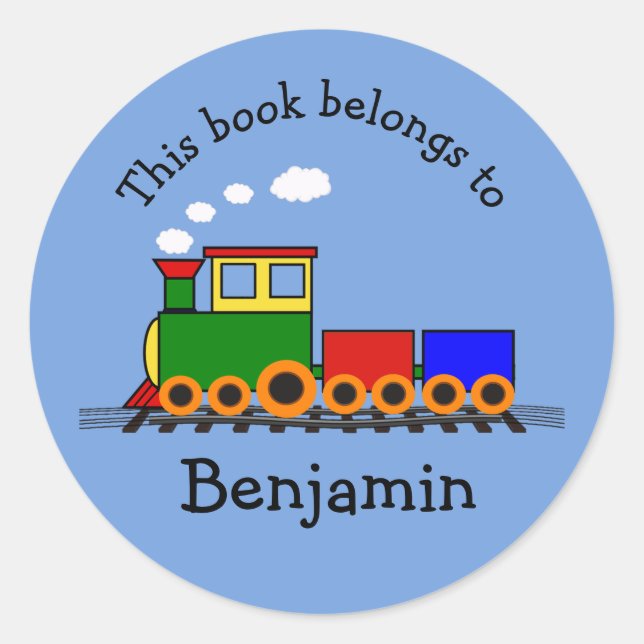 Autocollant d'étiquette de livre Petit Train (Devant)