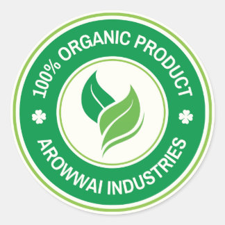 Autocollant d'étiquette de produit 100% biologique