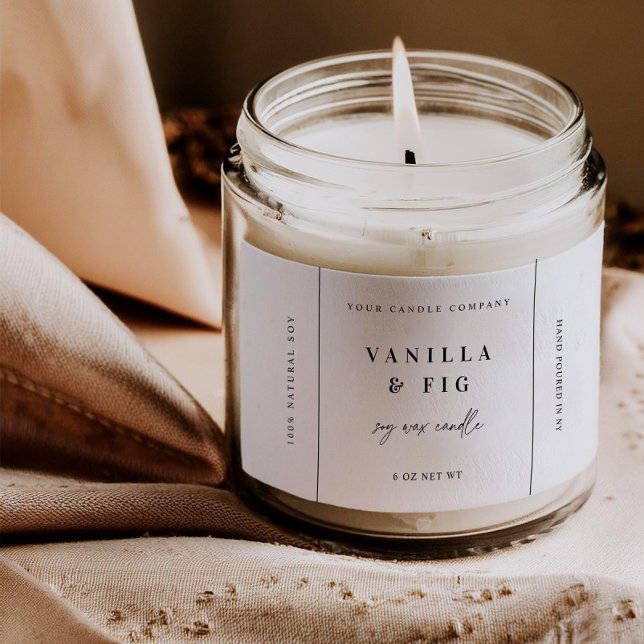 Autocollant d'étiquette de produit de bougie tenda (Créateur téléchargé)