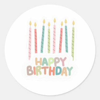 Autocollant d'étiquette Joyeux Anniversaire avec b