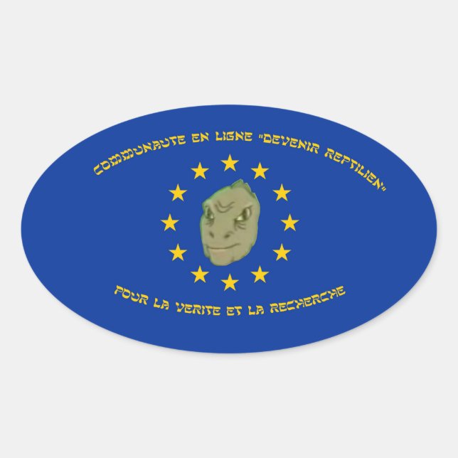 Autocollant Devenir Reptilien forme "ballon" (Devant)