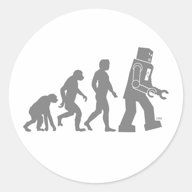 Autocollant d'évolution robotique (Devant)