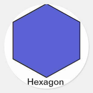 Autocollant d'hexagone