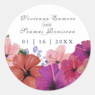 Autocollant d'hibiscus tropical