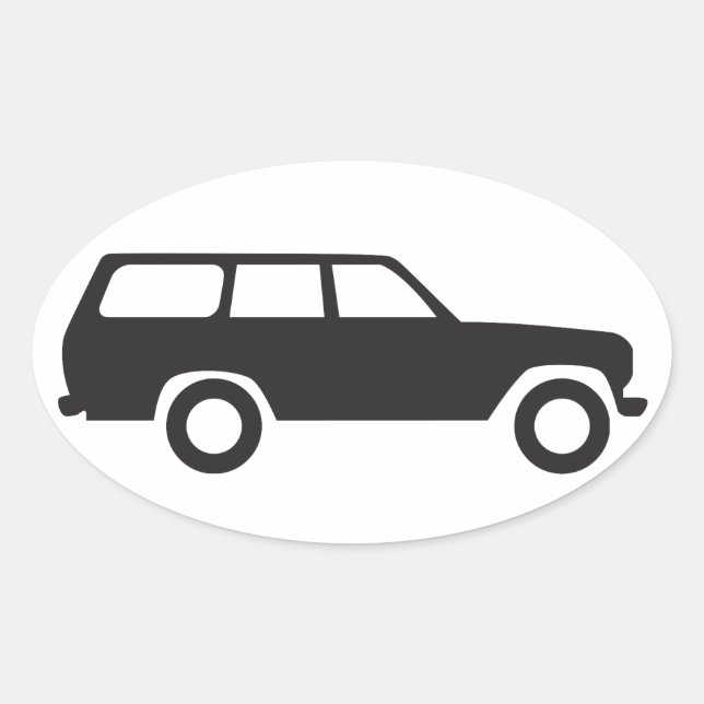 Autocollant d'icône Oval Toyota Land Cruiser série (Devant)