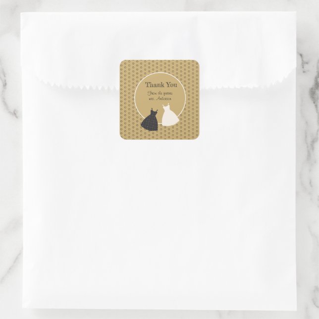 Autocollant d'illustration de douche de mariage mi (Sac)