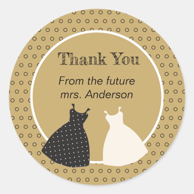 Autocollant d'illustration de douche de mariée mig (Devant)