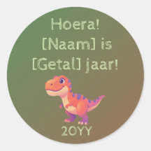 Autocollant Dino personnalisé – T-Rex avec nom