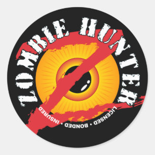 Autocollant d'insigne de chasseur de zombi