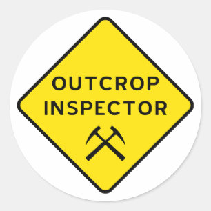 Autocollant d'inspecteur d'affleurement