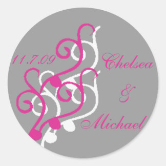 Autocollant d'invitation de mariage