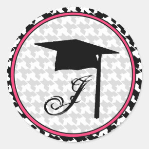 Autocollant d'obtention du diplôme de monogramme 