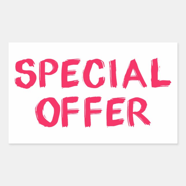 Autocollant d'offre spéciale pour promotions de dé (Devant)