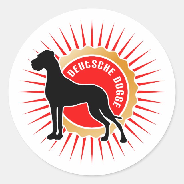 Autocollant Dogue Allemand (Devant)