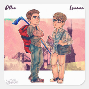 Autocollant d'Ollie et de Lennon