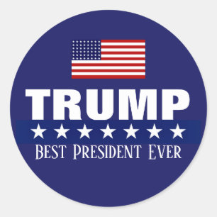 AUTOCOLLANT DONALD TRUMP MEILLEUR PRÉSIDENT JAMAIS