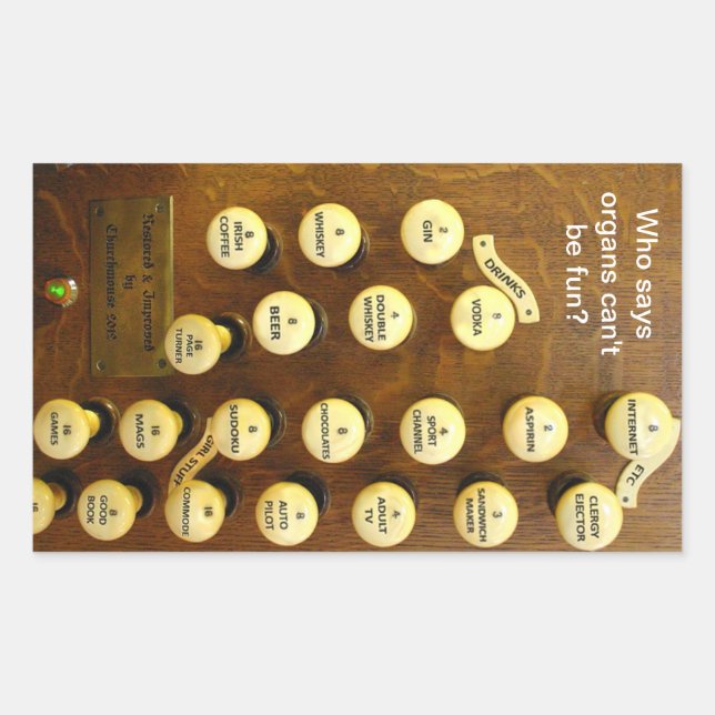 Autocollant d'orgue amusant (Devant)
