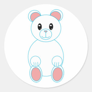 Autocollant d'ours blanc