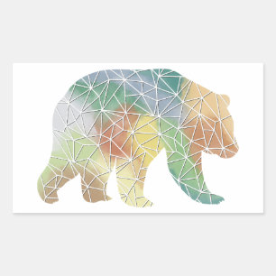 Autocollant d'ours en mosaïque de papier