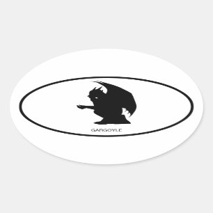 Autocollant d'ovale de gargouille