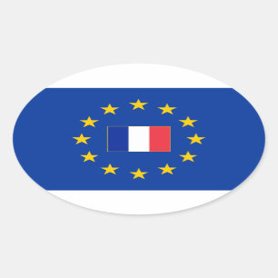 Autocollant d'ovale de la France d'Union