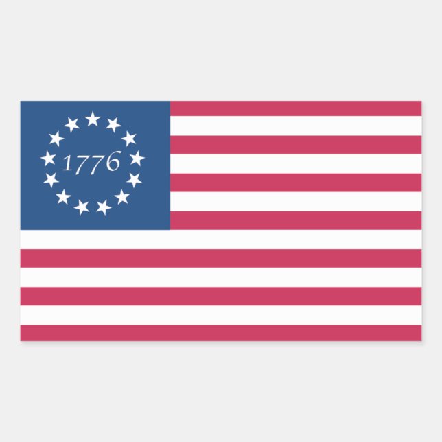Autocollant drapeau américain 1776 (Devant)