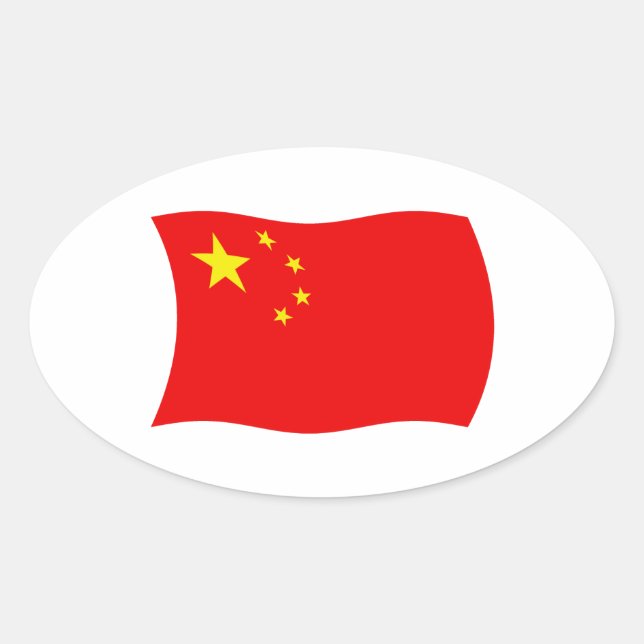 Autocollant Drapeau de la Chine (Devant)