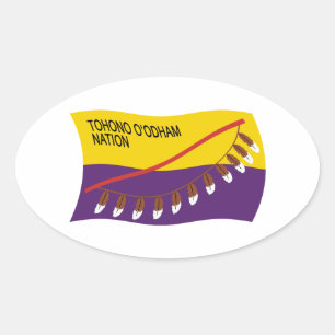Autocollant drapeau de la nation Tohono O'odham