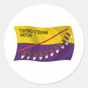 Autocollant drapeau de la nation Tohono O'odham