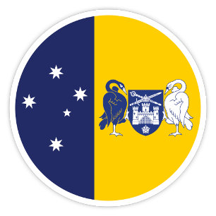 Autocollant drapeau du Territoire de la capitale a