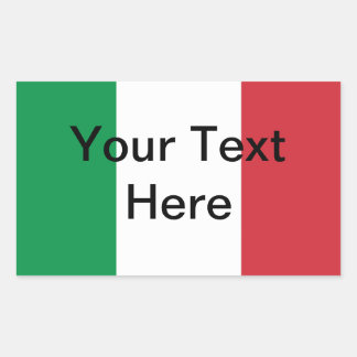 Autocollant Drapeau Italien - Personnalisable