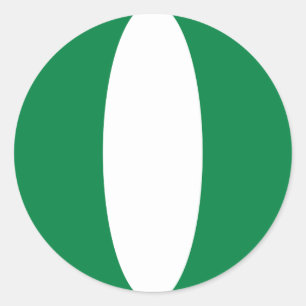 Autocollant drapeau Nigeria Fisheye