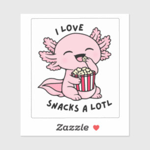 Autocollant drôle d'amuse-gueule d'Axolotl mignon