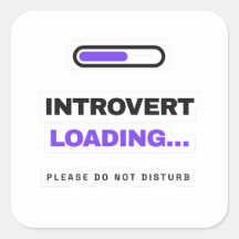 Autocollant drôle de chargement d'introverti