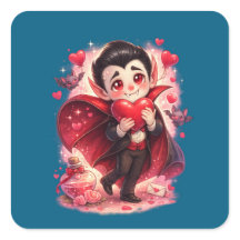 Autocollant drôle de Dracula pour la Saint-Valenti