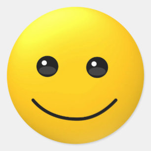 Autocollant drôle de sourire heureux de visage