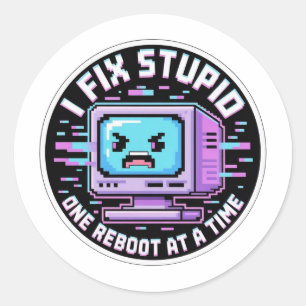 Autocollant drôle de support informatique - Je rép
