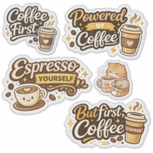 Autocollant drôle pour amateur de café