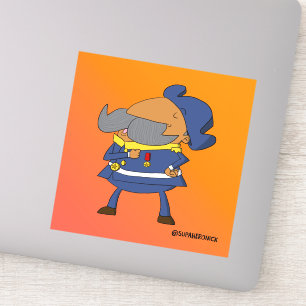 Autocollant du capitaine cartoon Old Cap