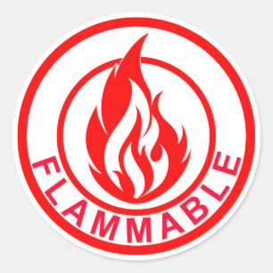 Autocollant du cercle de feu inflammable