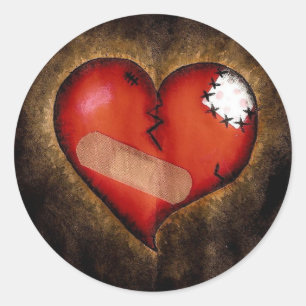 Autocollant du coeur brisé