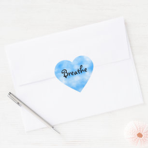 Autocollant du coeur de respiration