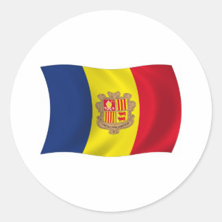 Autocollant du drapeau d'Andorre