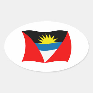 Autocollant du drapeau d'Antigua-et-Barbuda