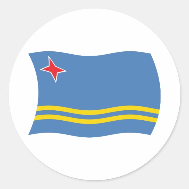 Autocollant du drapeau d'Aruba (Devant)