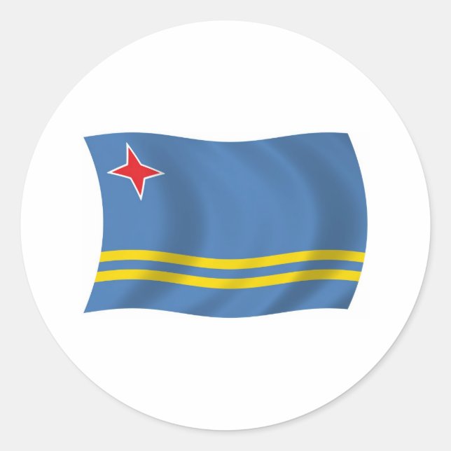 Autocollant du drapeau d'Aruba (Devant)
